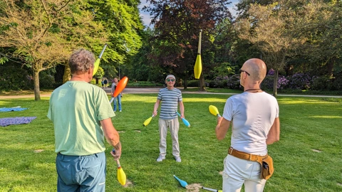 Tom beim Jongliertreff in Mönchengladbach.