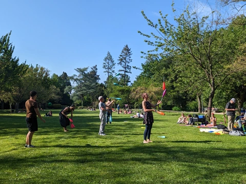 Jongliertreff im Bunten Garten in Mönchengladbach